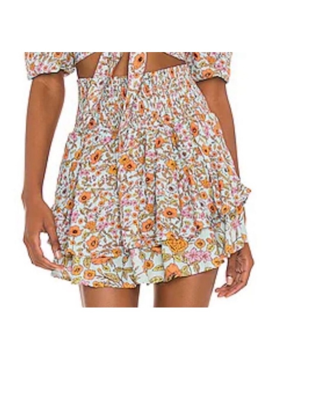 Floral Ruffle Mini skort